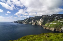 Slieve liga, klippor av Bunglass, Irland fotografering för bildbyråer Slieve liga, klippor av Bunglass, Irland fotografering för bildbyråer