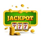 Slot machine lucky sevens jackpot concept 777. Vector casino game. Slot machine with money coins. Fortune chance jackpot royalty free illustration Slot machine lucky sevens jackpot concept 777. Vector casino game. Slot machine with money coins. Fortune chance jackpot royalty free illustration