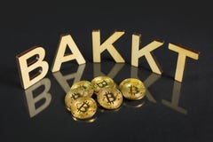 Bakkt with Bitcoin coins stock photo Bakkt with Bitcoin coins stock photo