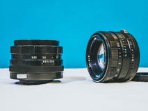 Sluit omhoog geschoten van uitstekende cameralens stock foto's Sluit omhoog geschoten van uitstekende cameralens stock foto's