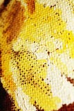 Sluit omhoog olieverfschilderijtextuur met kwaststreken en canvas stock afbeelding Sluit omhoog olieverfschilderijtextuur met kwaststreken en canvas stock afbeelding