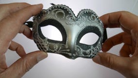 Slut för Venedig karnevalmaskering upp Slut för Venedig karnevalmaskering upp