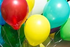 Slut upp fotoet av färgrika ballons arkivbild Slut upp fotoet av färgrika ballons arkivbild