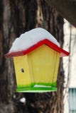 Small bird house at winter time Royalty Free Stock Image Small bird house at winter time Royalty Free Stock Image