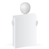 Small 3d man hands holding a box Stock Images Small 3d man hands holding a box Stock Images