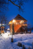 Small fairy-tale house near Bukovel famous ski resort, Carpathia Royalty Free Stock Images Small fairy-tale house near Bukovel famous ski resort, Carpathia Royalty Free Stock Images