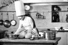 Small girl cook stock image Small girl cook stock image