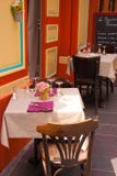 Small restaurant table in France royalty free stock photography Small restaurant table in France royalty free stock photography