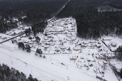Small rural village from drone point of view royalty free stock images Small rural village from drone point of view royalty free stock images