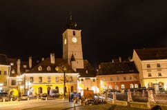 The Small Square Of Sibiu royalty free stock images The Small Square Of Sibiu royalty free stock images