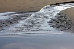 Small Tidal Flow On The Beach Royalty Free Stock Photos