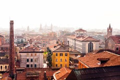 Small town foggy weather royalty free stock image Small town foggy weather royalty free stock image