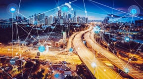 Smart City And Wireless Communication Network Stock Photography Smart City And Wireless Communication Network Stock Photography