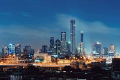 Smart city. Financial district and skyscraper buildings. Aerial Stock Images Smart city. Financial district and skyscraper buildings. Aerial Stock Images