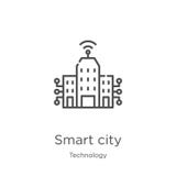 smart city icon vector from technology collection. Thin line smart city outline icon vector illustration. Outline, thin line smart vector illustration smart city icon vector from technology collection. Thin line smart city outline icon vector illustration. Outline, thin line smart vector illustration