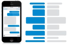 Smart Phone Chat Window (App) stock image Smart Phone Chat Window (App) stock image