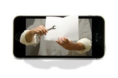 Smart Phone Online Tech Support And Education Stock Photo Smart Phone Online Tech Support And Education Stock Photo