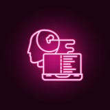 Smart robot artificial intelligence neon icon. Elements of Artifical intelligence set. Simple icon for websites, web design, stock illustration Smart robot artificial intelligence neon icon. Elements of Artifical intelligence set. Simple icon for websites, web design, stock illustration