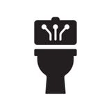 smart toalettsymbol stock illustrationer smart toalettsymbol stock illustrationer