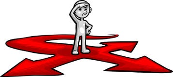 Smartoon an den Kreuzungen stock abbildung Smartoon an den Kreuzungen stock abbildung