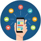 Smartphone apps infographics royalty free illustration Smartphone apps infographics royalty free illustration