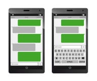 Smartphone Chatting - Message Speech Bubbles - Vector Illustration royalty free illustration Smartphone Chatting - Message Speech Bubbles - Vector Illustration royalty free illustration