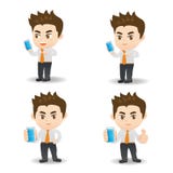 Smartphone di uso dell'uomo d'affari royalty illustrazione gratis Smartphone di uso dell'uomo d'affari royalty illustrazione gratis