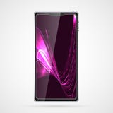 Smartphone elegante negro del teléfono móvil con la pantalla táctil, dispositivo móvil realista moderno con las salvapantallas má libre illustration Smartphone elegante negro del teléfono móvil con la pantalla táctil, dispositivo móvil realista moderno con las salvapantallas má libre illustration