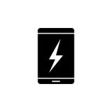 Smartphone, lightning, energy icon on white background. Can be used for web, logo, mobile app, UI UX stock illustration Smartphone, lightning, energy icon on white background. Can be used for web, logo, mobile app, UI UX stock illustration