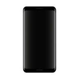 Smartphone noir réaliste avec l'écran noir sur le fond blanc illustration de vecteur Smartphone noir réaliste avec l'écran noir sur le fond blanc illustration de vecteur