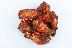 Smażę piec na grillu kurczak nogi na białym tle menu FastFood zdjęcie stock Smażę piec na grillu kurczak nogi na białym tle menu FastFood zdjęcie stock