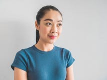 Smile Asian woman face feeling happy. royalty free stock photo Smile Asian woman face feeling happy. royalty free stock photo