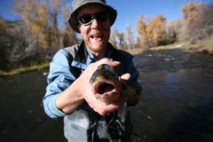 Smile Fish Says The Fisherman Royalty Free Stock Photos Smile Fish Says The Fisherman Royalty Free Stock Photos