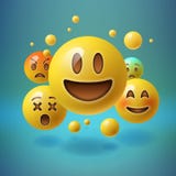 Smiley emoticons, emoji, social media concept. royalty free illustration Smiley emoticons, emoji, social media concept. royalty free illustration