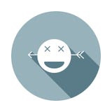Smiley Message aveugle avec la flèche dans l'icône principale dans le long style plat d'ombre Un de l'icône de collection de Web illustration de vecteur Smiley Message aveugle avec la flèche dans l'icône principale dans le long style plat d'ombre Un de l'icône de collection de Web illustration de vecteur