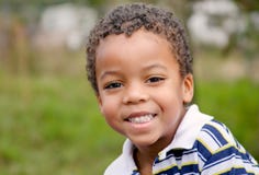 Smiling African American boy