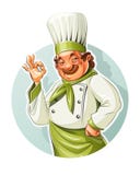 Smiling Cook Show Okay Stock Photo Smiling Cook Show Okay Stock Photo