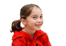Smiling Cute Girl With Pigtails Royalty Free Stock Photos