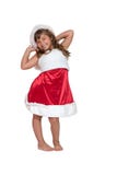 Smiling cute little girl in Santa Claus costume isolated stock photography Smiling cute little girl in Santa Claus costume isolated stock photography