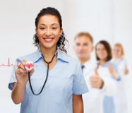 Smiling female african american doctor or nurse royalty free stock images Smiling female african american doctor or nurse royalty free stock images