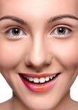 Smiling happy woman face close up royalty free stock photo Smiling happy woman face close up royalty free stock photo