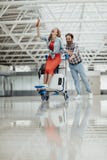 Smiling male and girl having fun stock photo Smiling male and girl having fun stock photo