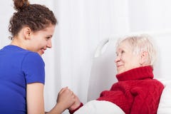 Smiling woman and her granddaughter royalty free stock image Smiling woman and her granddaughter royalty free stock image