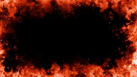 Blazing flames frame over black isolated background vector illustration Blazing flames frame over black isolated background vector illustration