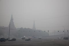 Smoke In Moscow Royalty Free Stock Photo Smoke In Moscow Royalty Free Stock Photo