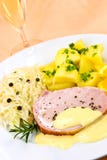 Smoked Ham With Cabbage And Boiled Potatoes Stock Images Smoked Ham With Cabbage And Boiled Potatoes Stock Images