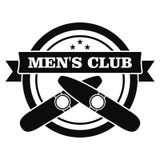 Smoking men club logo, simple style royalty free illustration Smoking men club logo, simple style royalty free illustration