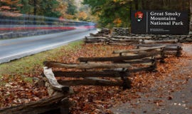 Smoky Mountains Enterance stock photos Smoky Mountains Enterance stock photos