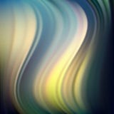 Smooth Light Gold Wavy Lines And Lens Vector Abstract Background. Royalty Free Stock Photo