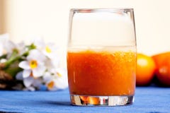 Smoothie arancione fotografia stock libera da diritti Smoothie arancione fotografia stock libera da diritti